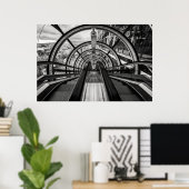 Pompidou Center Black & White Fine Art-fotografie Poster (Thuiskantoor)