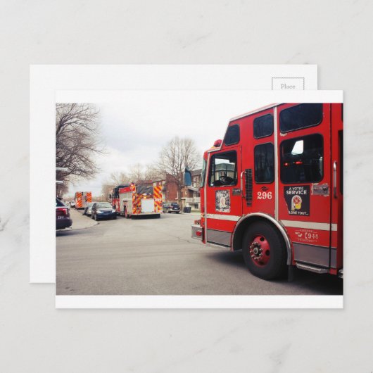 Pompiers Briefkaart (Voorkant / Achterkant)