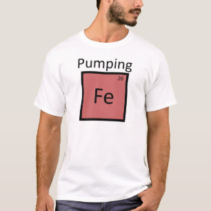 Pompijzeren periodiek tafelchemielement t-shirt