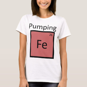Pompijzeren periodiek tafelchemielement t-shirt