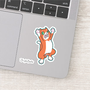Pompkattesticker Sticker