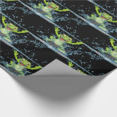 Pompkikkers in waterspuiten cadeaupapier (Hoek)