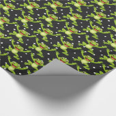 Pompkikkers op pooldots cadeaupapier (Hoek)