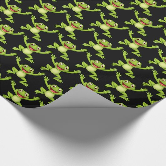 Pompkikkers op zwart cadeaupapier (Hoek)