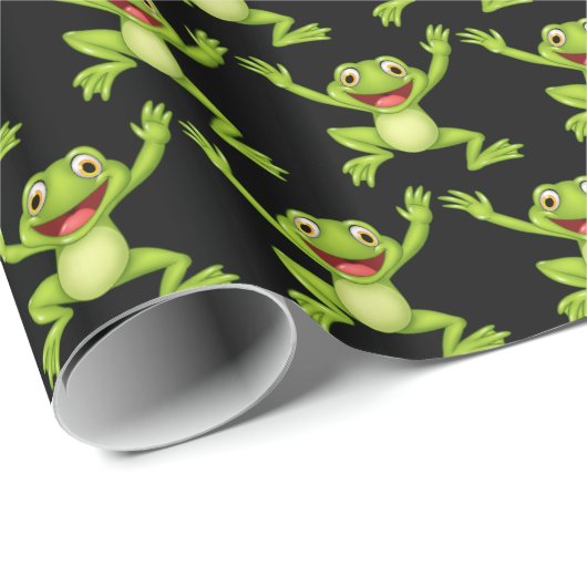 Pompkikkers op zwart cadeaupapier (Rol Hoek)