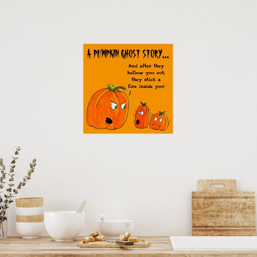 POMPKIN GHOST STORY HALLOEEN print (Keuken)
