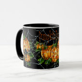 POMPKIN PATCH & SPIDER WEB! door SHARON SHARPE Mok (Voorkant links)