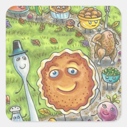 POMPKIN PIE & FRIENDS THANKSGIVING PARADE STICKERS (Voorkant)