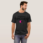 Pompmodus op trampoline gymnast t-shirt (Voorkant volledig)