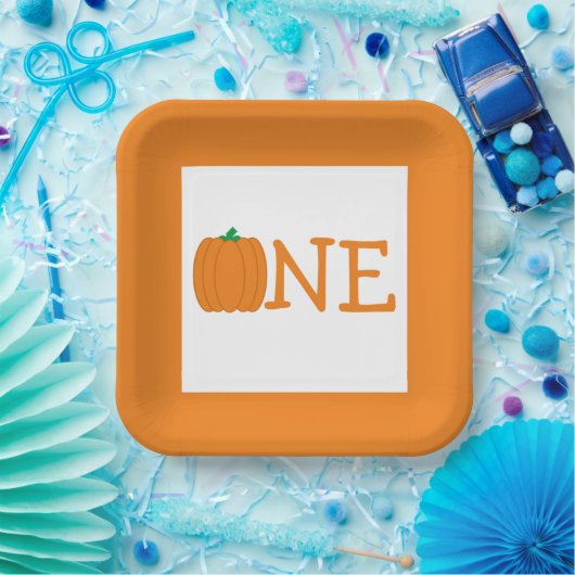 Pompoen 1e Birthday Paper Bord (Feest)