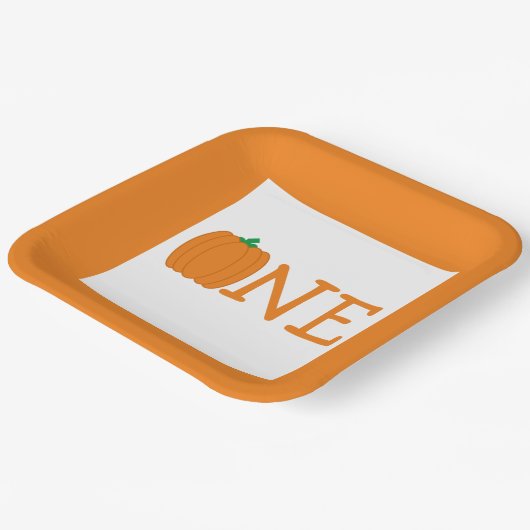 Pompoen 1e Birthday Paper Bord (Gebogen)