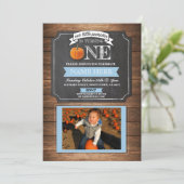 Pompoen 1e eerste verjaardagsfeestje uitnodigen kaart (Staand voorkant)