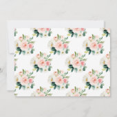 Pompoen 1e verjaardag Uitnodiging Blush Pink Gold (Achterkant)