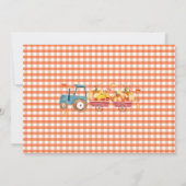 Pompoen 1e verjaardagsfeest Oogst Truck Boy Foto Kaart (Achterkant)