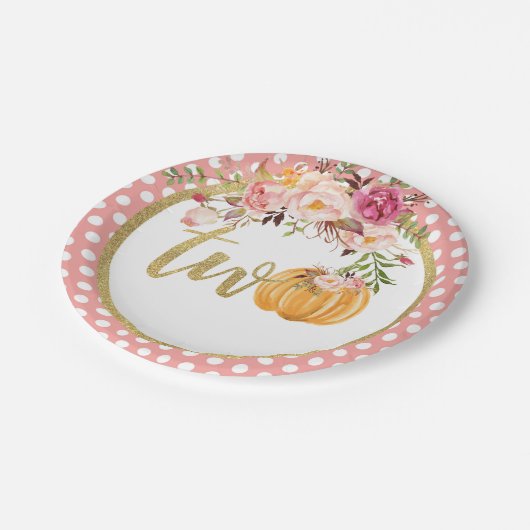 Pompoen 2e verjaardag Bord - Florence Stippen (Gekanteld)