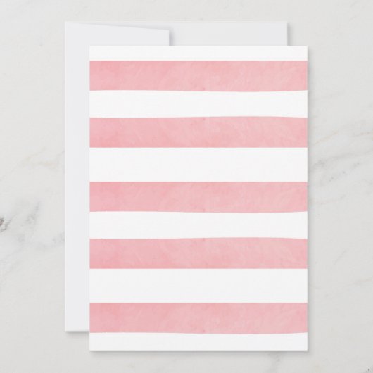 Pompoen 2e verjaardag Uitnodiging - Roze Strepen (Achterkant)