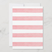 Pompoen 2ND Birthday Invitation - Floral Stripes Kaart (Achterkant)