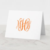 Pompoen 3 Initiaal wijnstok script Monogram DIY BG Bedankkaart