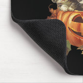 Pompoen 90s Cat Retro Halloween Muismat (Hoek)