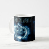 Pompoen Aangedreven Halloween Koffiemok (Voorkant links)