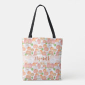 pompoen aangepaste naam herfst tote bag (Achterkant)