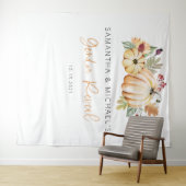 Pompoen Achtergrond, Herfst Geslacht Reveal Achter Wandkleed (In Situ (horizontaal))