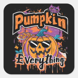Pompoen Alles | ExDesigner | Halloween Vierkante Sticker