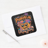 Pompoen Alles | ExDesigner | Halloween Vierkante Sticker (Envelop)