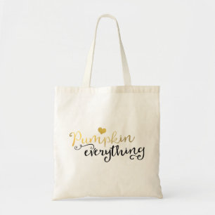 POMPOEN ALLES Herfst Autumn Zwart & Goud Tote Bag