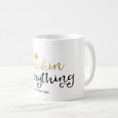 POMPOEN ALLES Herfst Herfst Zwart & Goud Koffiemok (Voorkant rechts)