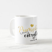 POMPOEN ALLES Herfst Herfst Zwart & Goud Koffiemok (Voorkant links)