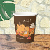 Pompoen Alles Thanksgiving Bruin Papier Cup Papieren Bekers