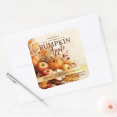 Pompoen Appel Herfst Kaars Label | Gezellige Herfs (Envelop)