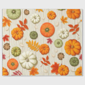 Pompoen Autumn Gift Wrap Paper | Herfst Seizoen Gi Cadeaupapier (Vlak)