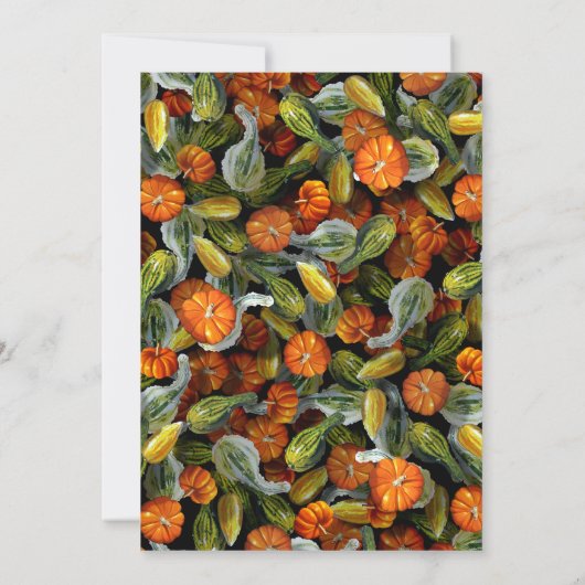 Pompoen, Autumn Harvest Thanksgiving Uitnodigingen (Achterkant)