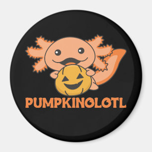 Pompoen Axolotl houdt van leuke dieren voor Hallow Magneet