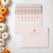 Pompoen Baby Borrel Herfst Gingham