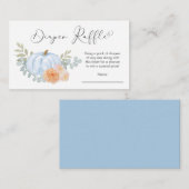 Pompoen Baby Boy Douche Luier Raffle Informatiekaartje (Voorkant / Achterkant)