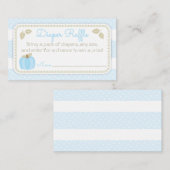 Pompoen Baby Boy Douche Luier Raffle Ticket (Voorkant / Achterkant)