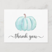 Pompoen Baby Jongen Douche Dank u Briefkaart (Voorkant)