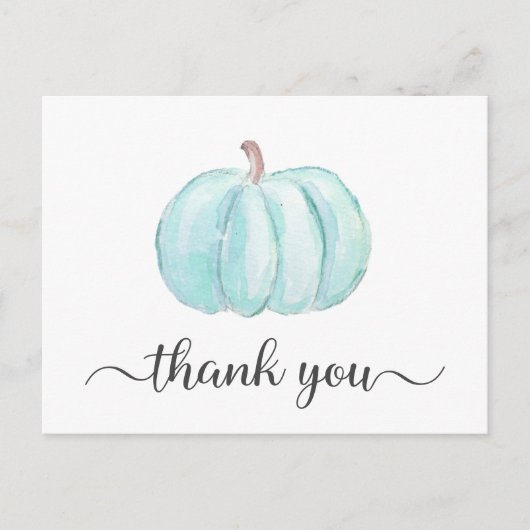 Pompoen Baby Jongen Douche Dank u Briefkaart (Voorkant)