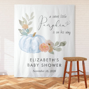 Pompoen Baby Jongen Douche Welkom Foto Achtergrond Wandkleed