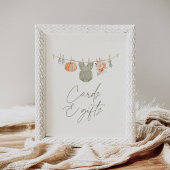 Pompoen Baby Kleding Baby shower Kaarten en Gesche Poster