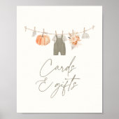 Pompoen Baby Kleding Baby shower Kaarten en Gesche Poster (Voorkant)