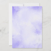 Pompoen Baby Meisje Douche Paarse Bloemen Elegant Kaart (Achterkant)