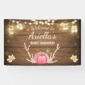 Pompoen Baby shower Achtergrond Banner Herfst Herf (Horizontaal)