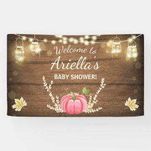Pompoen Baby shower Achtergrond Banner Herfst Herf