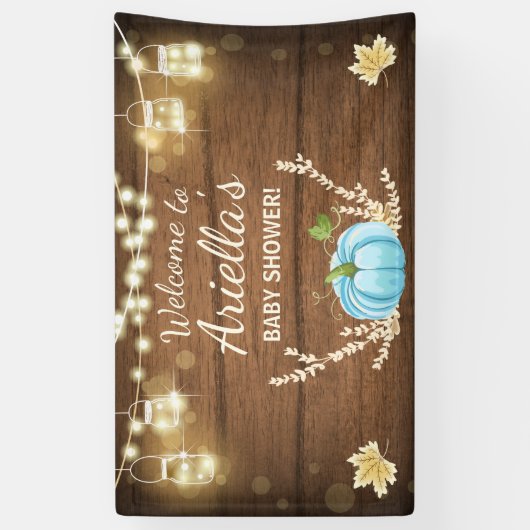 Pompoen Baby shower Achtergrond Banner Herfst Herf (Verticaal)