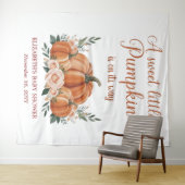  pompoen Baby shower achtergrond Wandkleed (In Situ (horizontaal))