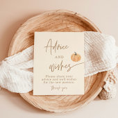 Pompoen Baby shower Advies en Wishes Kaarten Poster